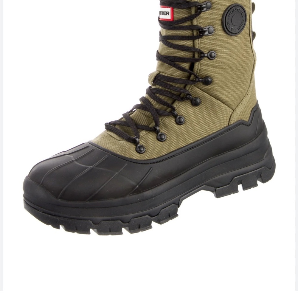 Hunter Men's Black and Olive Boots